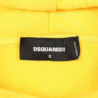 オレンジ プルオーバーパーカー コットン イエロー ディースクエアード トップス DSQUARED2