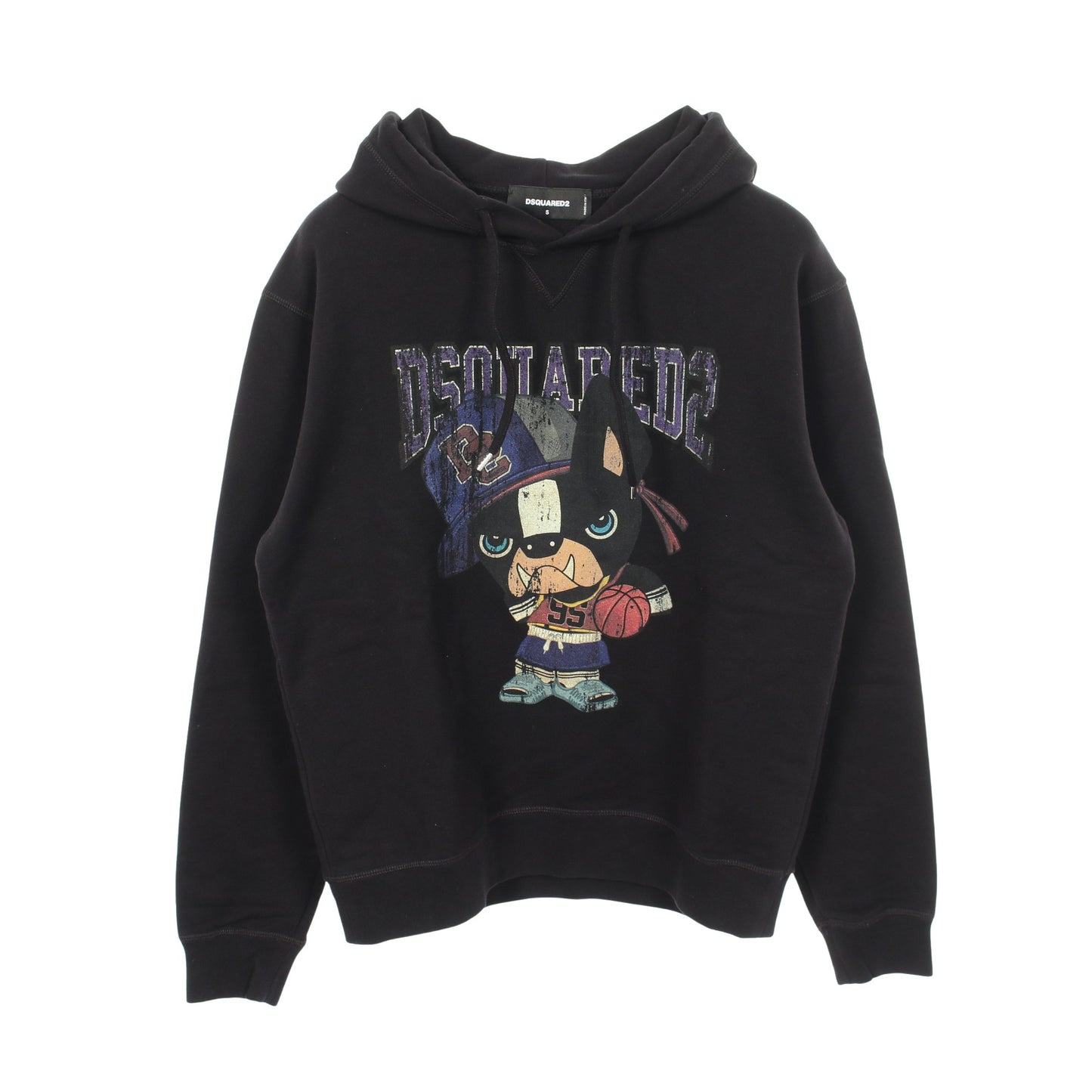 CIRO プルオーバーパーカー コットン ブラック ディースクエアード トップス DSQUARED2