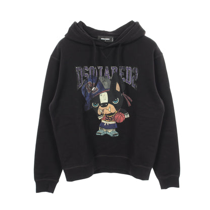 CIRO プルオーバーパーカー コットン ブラック ディースクエアード トップス DSQUARED2
