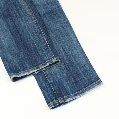 Skater Jean ダメージ加工 ボタンフライ デニムパンツ コットン ブルー ディースクエアード ボトムス DSQUARED2