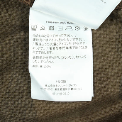 ラバーロゴ カモフラージュ 半袖Tシャツ コットン カーキグリーン マルチカラー モンクレール トップス MONCLER