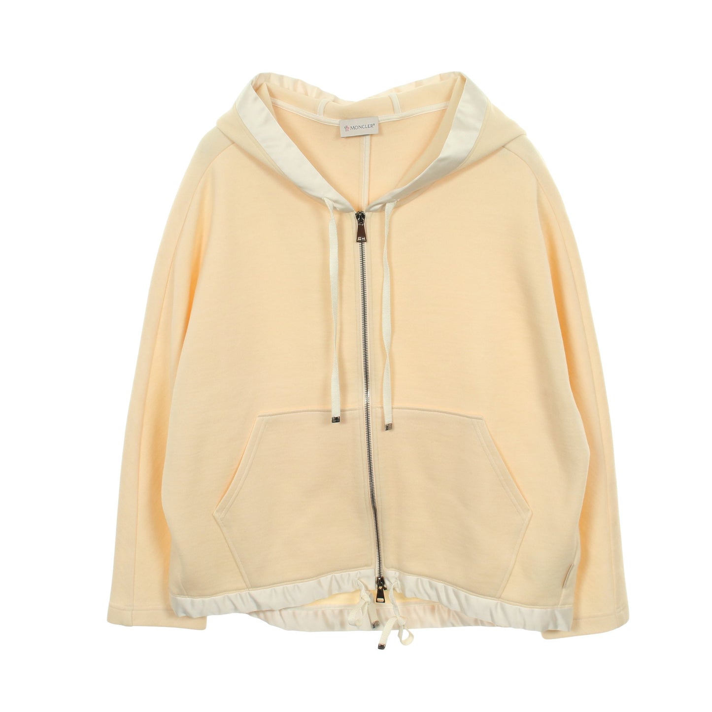 ジップアップパーカー ウール アイボリー モンクレール トップス MONCLER