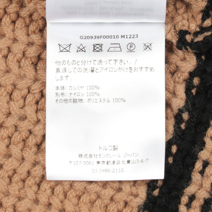 ハイネック ニット カシミヤ ライトブラウン ブラック モンクレール トップス MONCLER