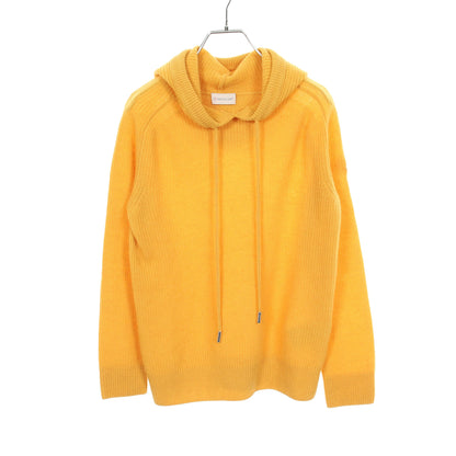 ニット プルオーバーパーカー ウール カシミヤ イエロー モンクレール トップス MONCLER
