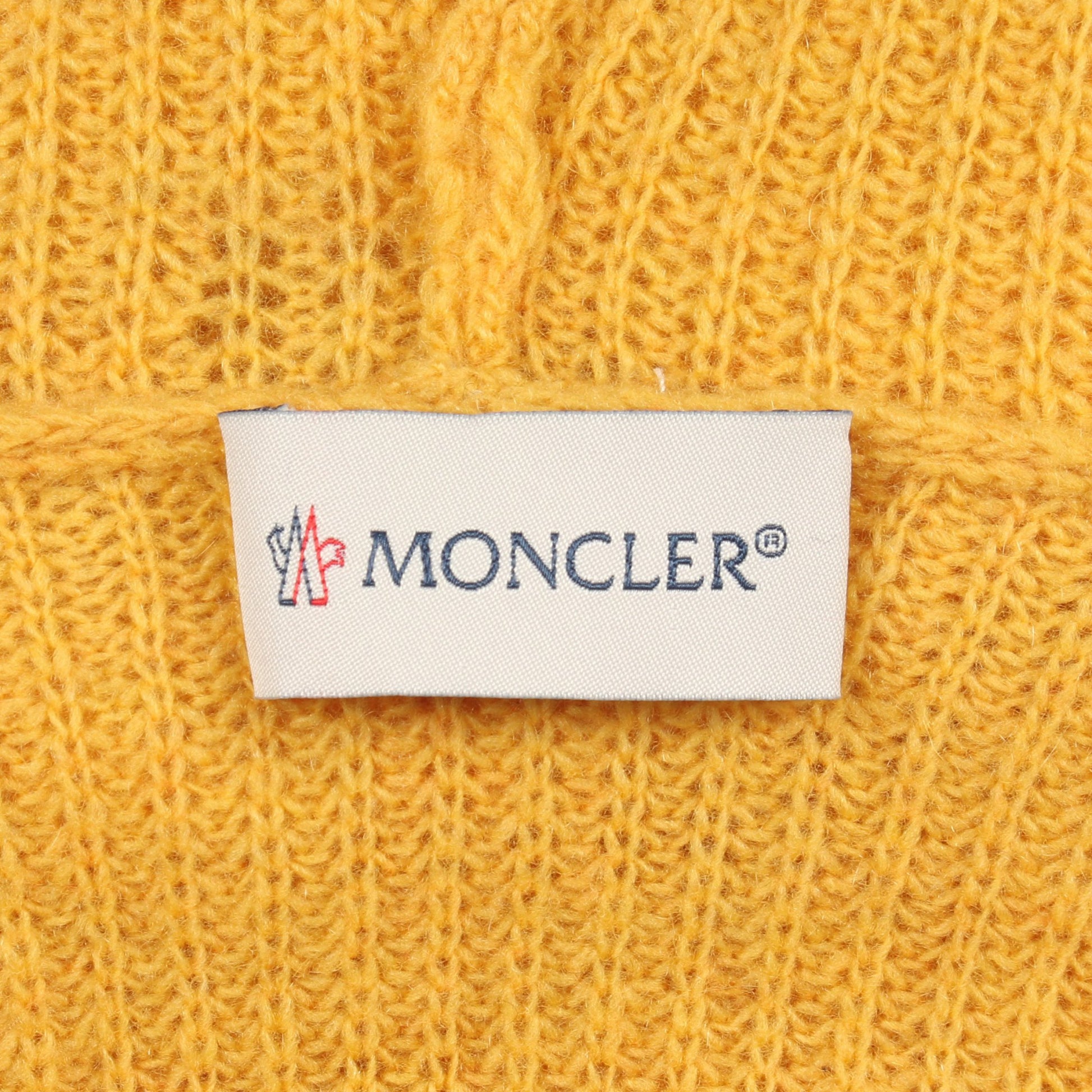 ニット プルオーバーパーカー ウール カシミヤ イエロー モンクレール トップス MONCLER