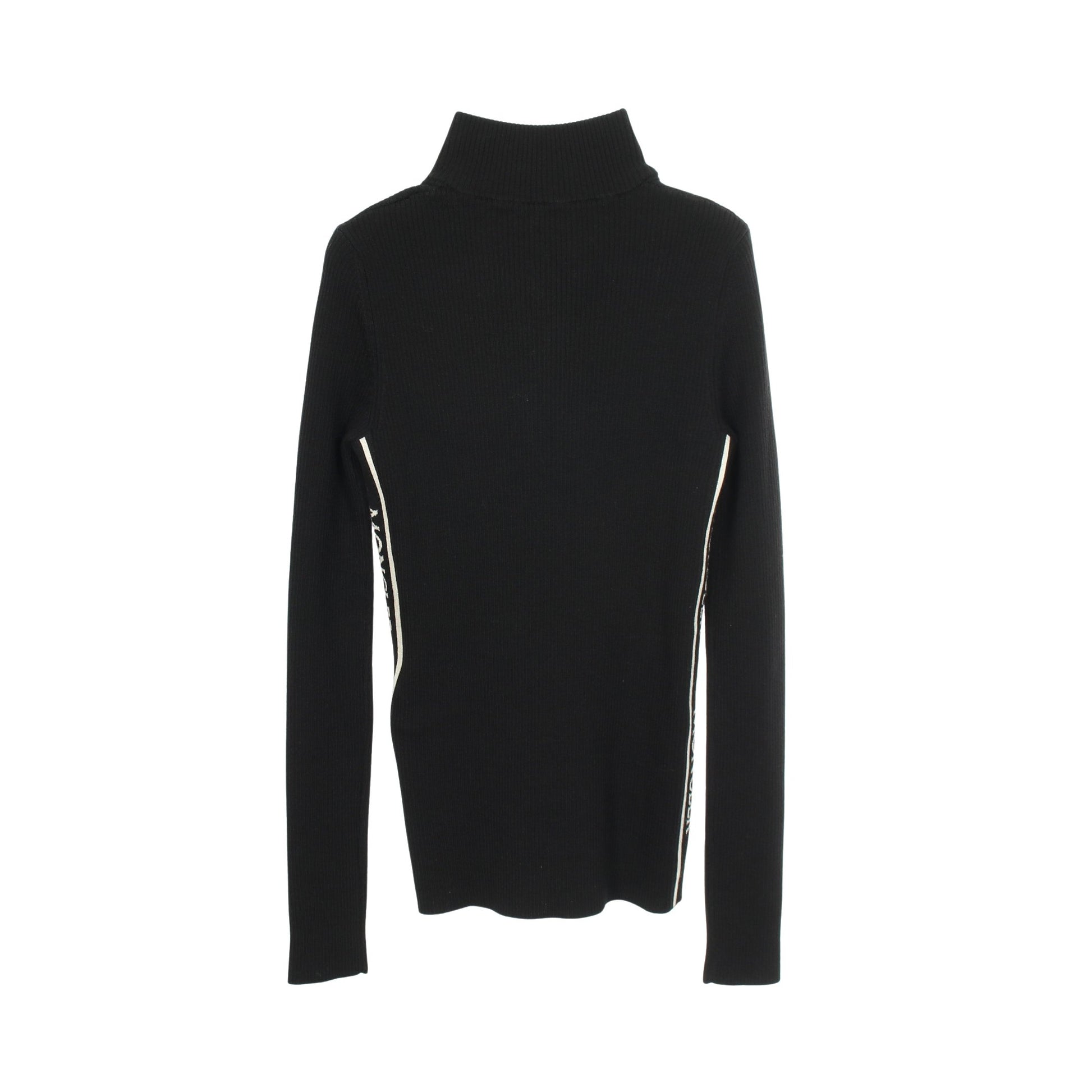 ハーフジップ ニット ウール ブラック モンクレール トップス MONCLER