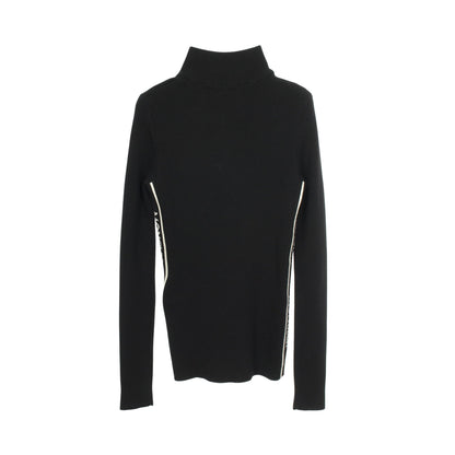 ハーフジップ ニット ウール ブラック モンクレール トップス MONCLER
