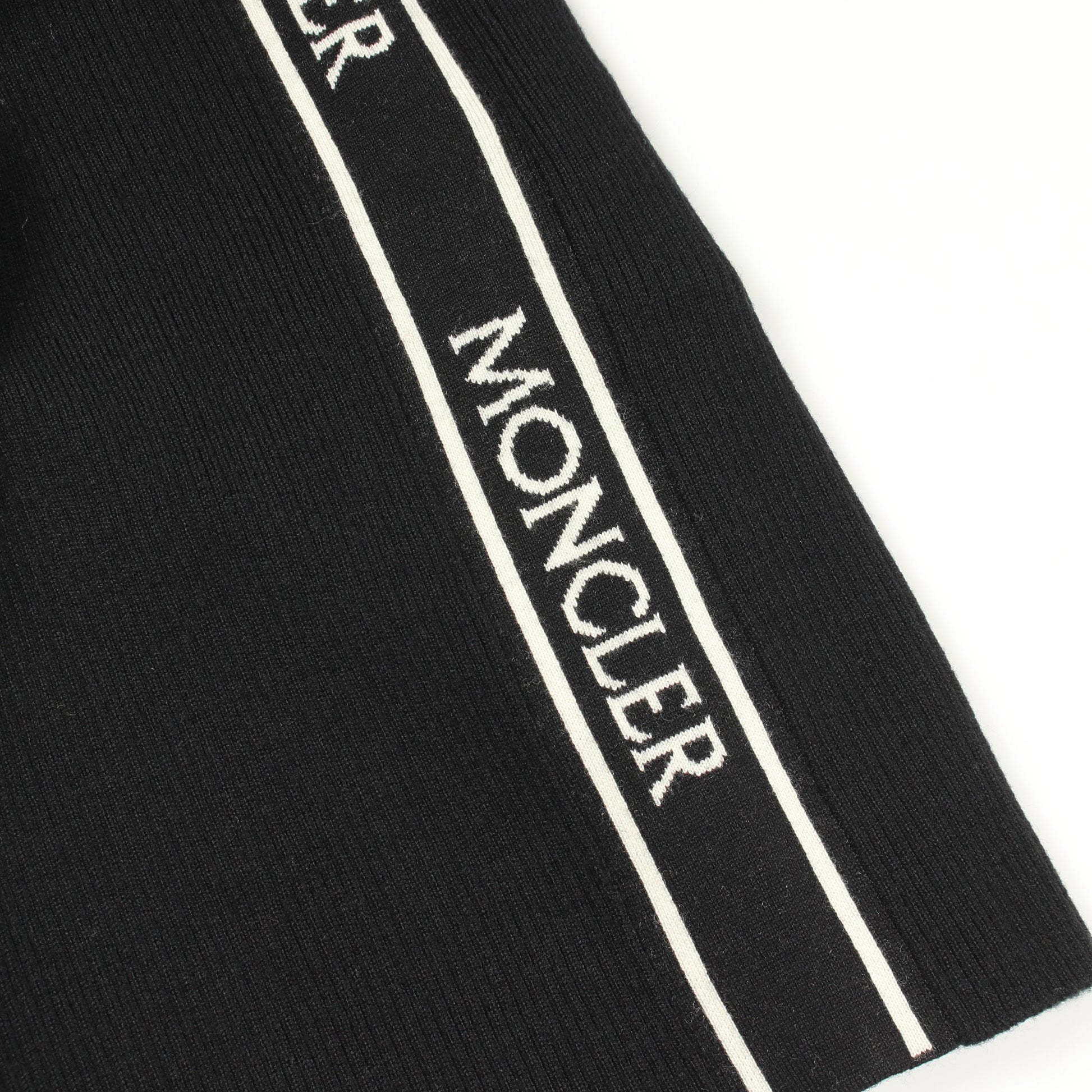 ハーフジップ ニット ウール ブラック モンクレール トップス MONCLER