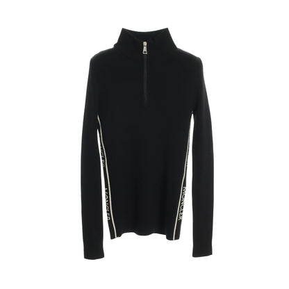 ハーフジップ ニット ウール ブラック モンクレール トップス MONCLER