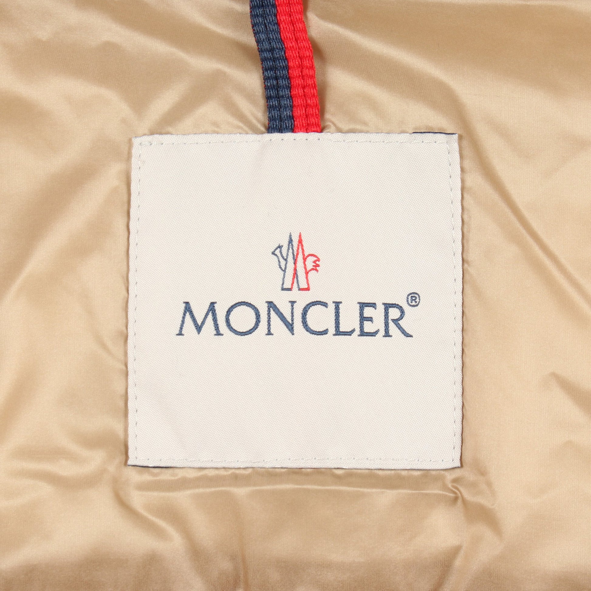 GOUET キッズ フード付き 切替 ダウンジャケット ウール ナイロン ベージュ モンクレール アウター MONCLER