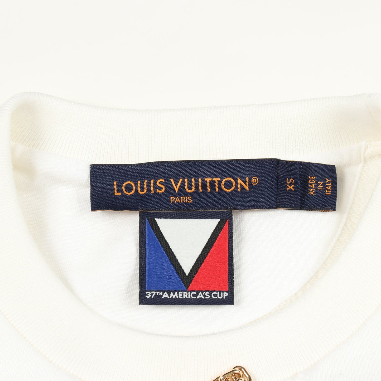 37th AMERICA'S CUP アメリカズカップ スウェットシャツ コットン ホワイト ルイヴィトン トップス LOUIS VUITTON