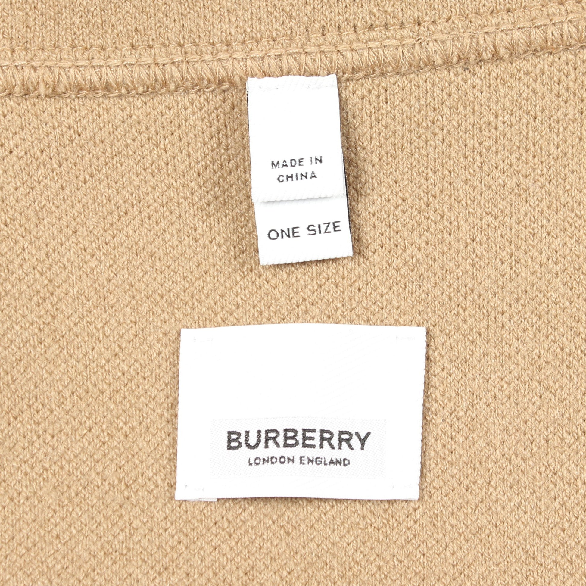 TBロゴ フード付き ニット ポンチョ ウール ベージュ ダークブラウン オレンジ バーバリー アウター BURBERRY