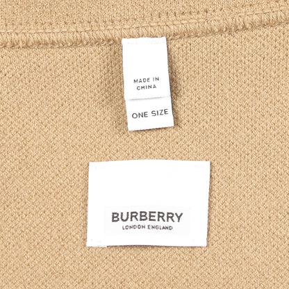 TBロゴ フード付き ニット ポンチョ ウール ベージュ ダークブラウン オレンジ バーバリー アウター BURBERRY