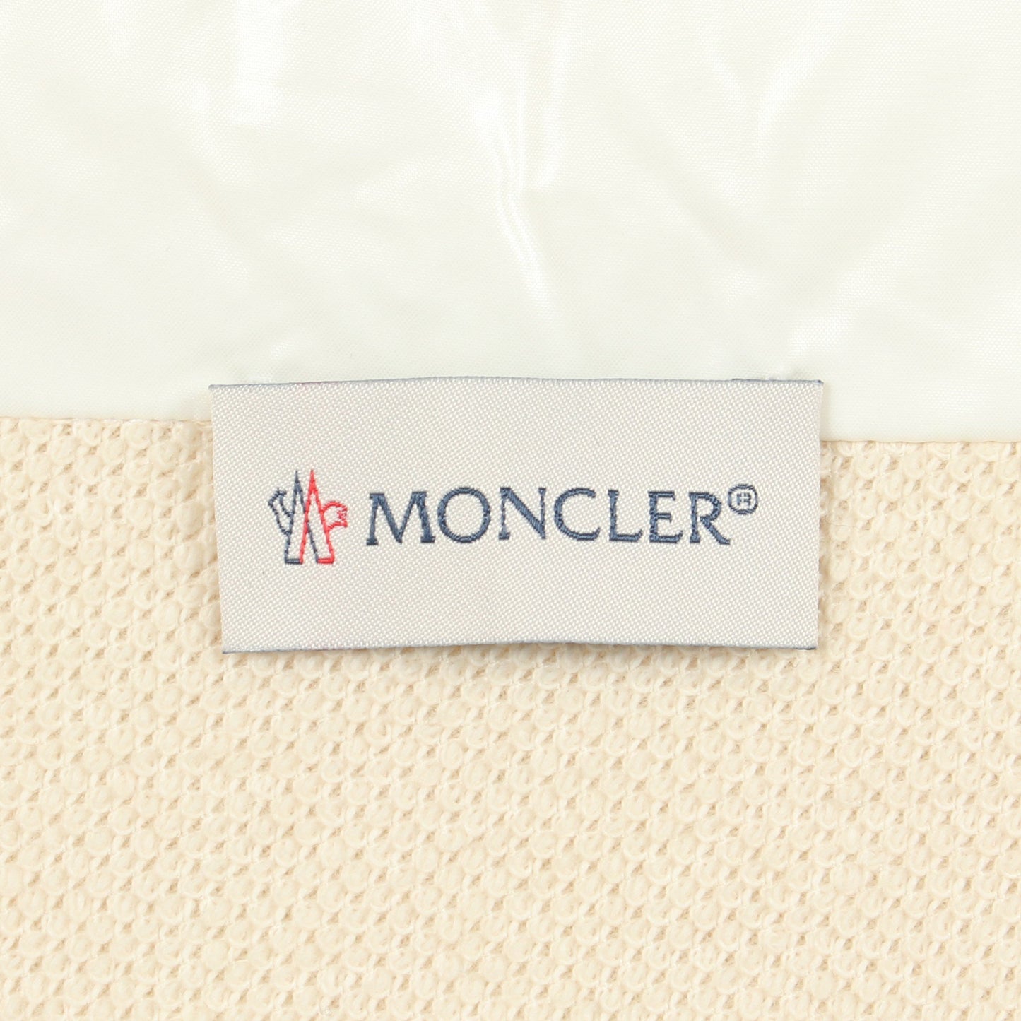 切替 ダウンジャケット ナイロン コットン アイボリー オフホワイト ライトグレー モンクレール アウター MONCLER