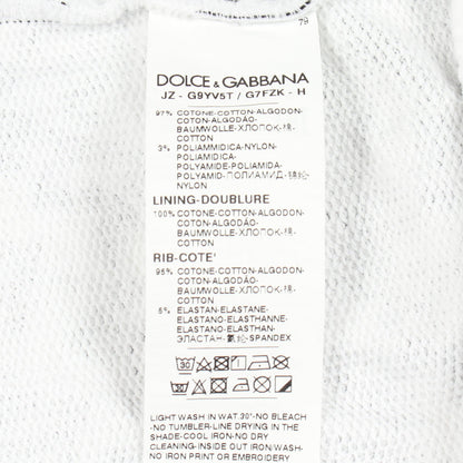 FLOCKED GRAFFITI PRINT Hoodie プルオーバーパーカー コットン ホワイト ブラック ドルチェアンドガッバーナ トップス DOLCE&GABBANA