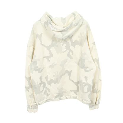 カモフラージュ ハーフジップ プルオーバーパーカー コットン ホワイト グレー ドルチェアンドガッバーナ トップス DOLCE&GABBANA