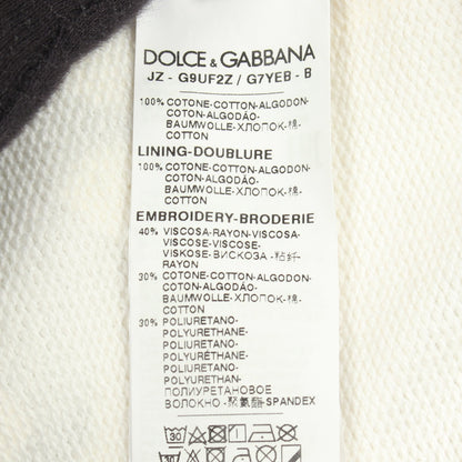 カモフラージュ ハーフジップ プルオーバーパーカー コットン ホワイト グレー ドルチェアンドガッバーナ トップス DOLCE&GABBANA