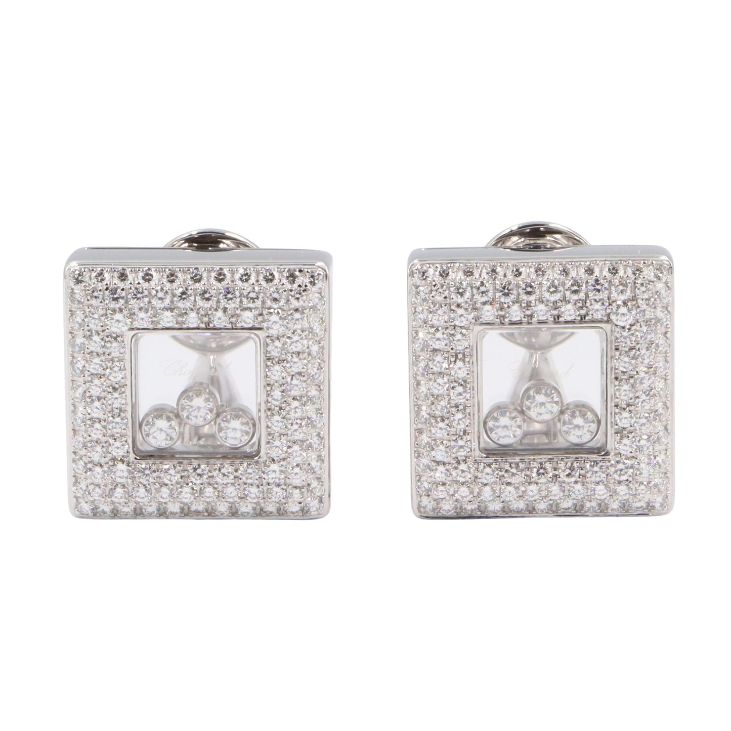 ハッピーダイヤモンド ピアス ピアス K18WG ダイヤモンド ホワイトゴールド クリア ショパール アクセサリー Chopard