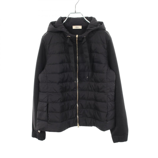 ダウンジャケット ナイロン コットン ブラック ヘルノ アウター HERNO
