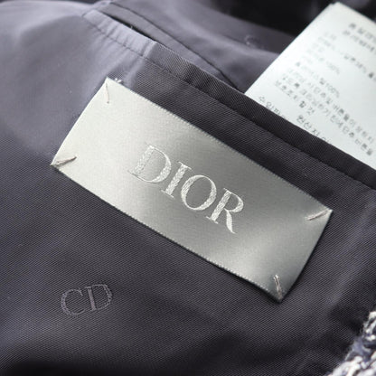 Cannage Wool Blend Tweed Jacket ツイード ジャケット コットン ネイビー ディオール アウター DIOR