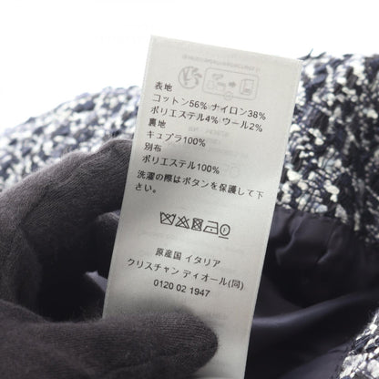 Cannage Wool Blend Tweed Jacket ツイード ジャケット コットン ネイビー ディオール アウター DIOR