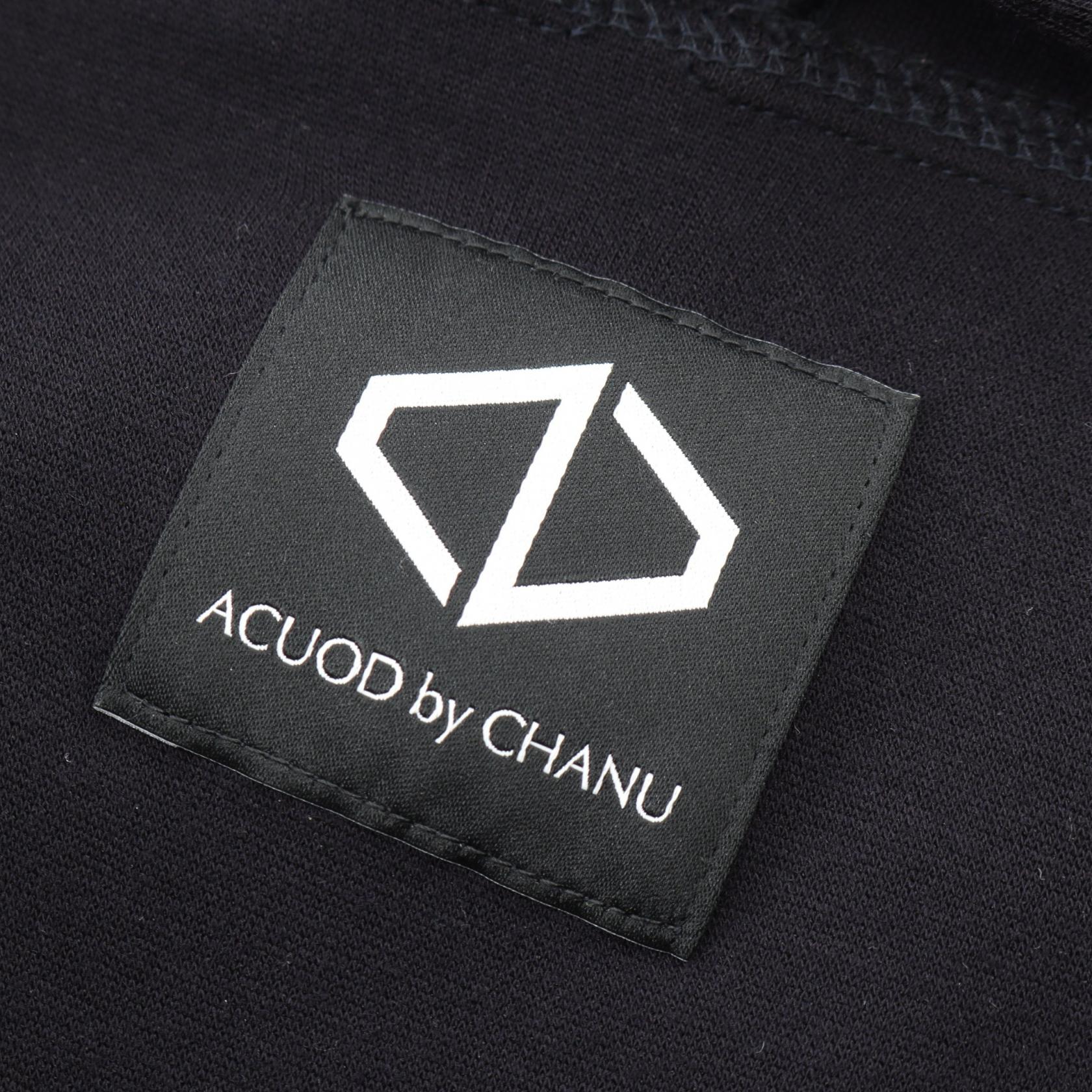 ジップデザイン ジップアップパーカー ナイロン ネイビー アクオドバイチャヌ トップス ACUOD by CHANU