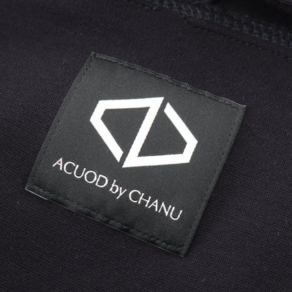 ジップデザイン ジップアップパーカー ナイロン ネイビー アクオドバイチャヌ トップス ACUOD by CHANU
