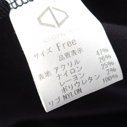 ジップデザイン ジップアップパーカー ナイロン ネイビー アクオドバイチャヌ トップス ACUOD by CHANU