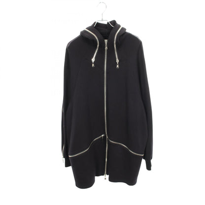 ジップデザイン ジップアップパーカー ナイロン ネイビー アクオドバイチャヌ トップス ACUOD by CHANU