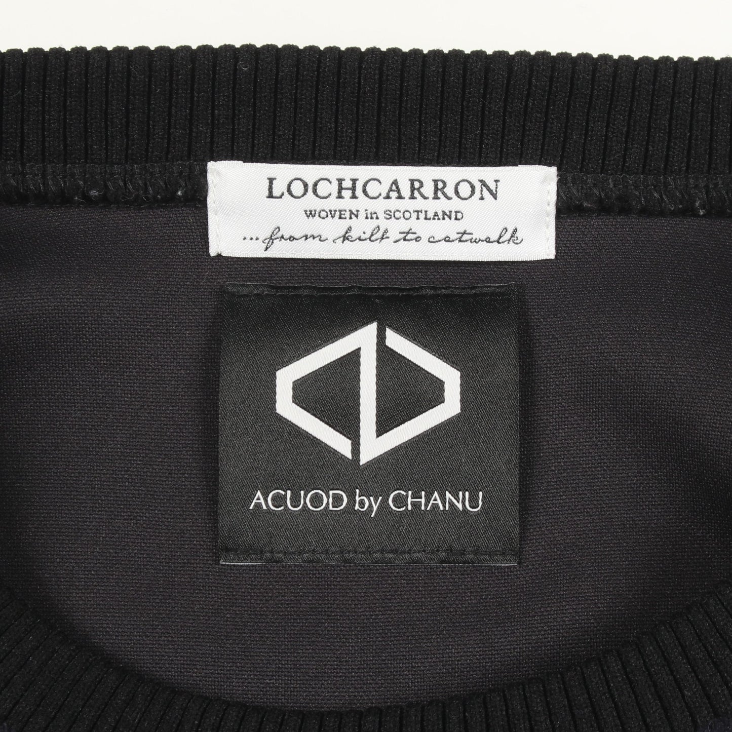 切替 ジップ プルオーバー トップス ウール ダークネイビー アクオドバイチャヌ トップス ACUOD by CHANU