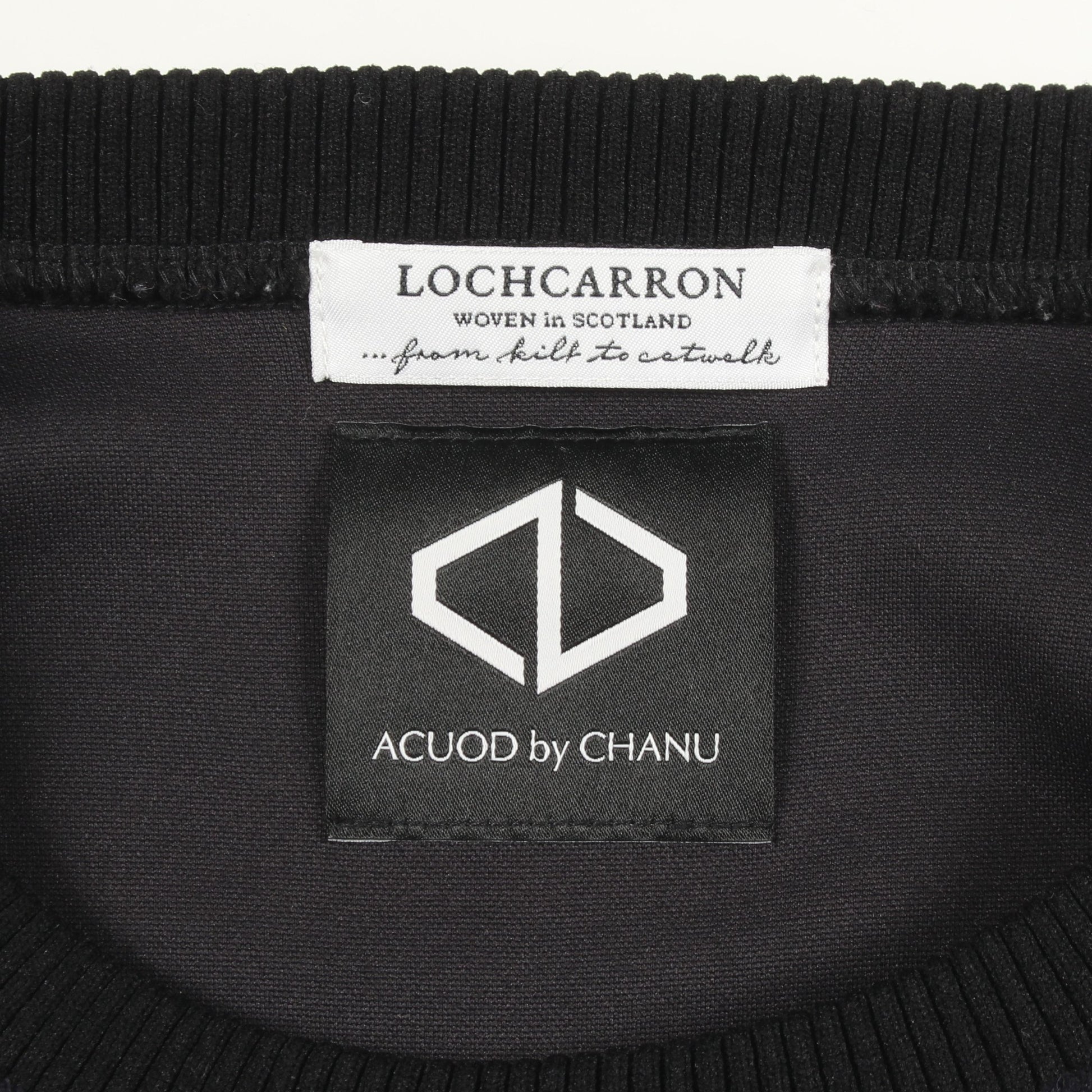 切替 ジップ プルオーバー トップス ウール ダークネイビー アクオドバイチャヌ トップス ACUOD by CHANU