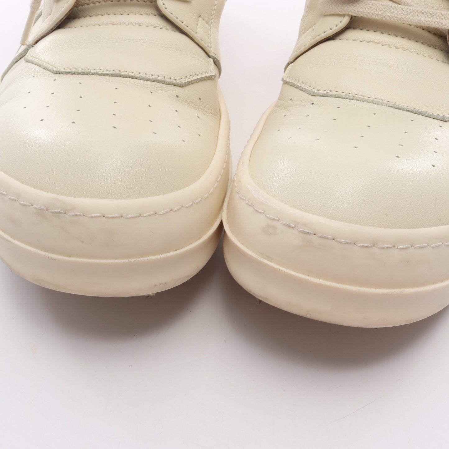 ジオバスケット ハイカットスニーカー レザー アイボリー リックオウエンス シューズ Rick Owens
