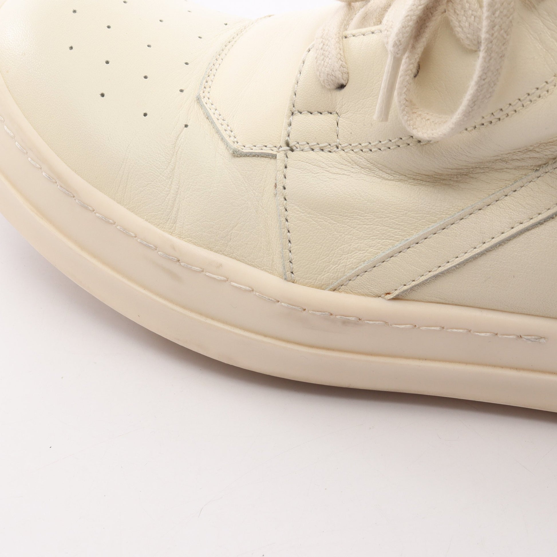 ジオバスケット ハイカットスニーカー レザー アイボリー リックオウエンス シューズ Rick Owens