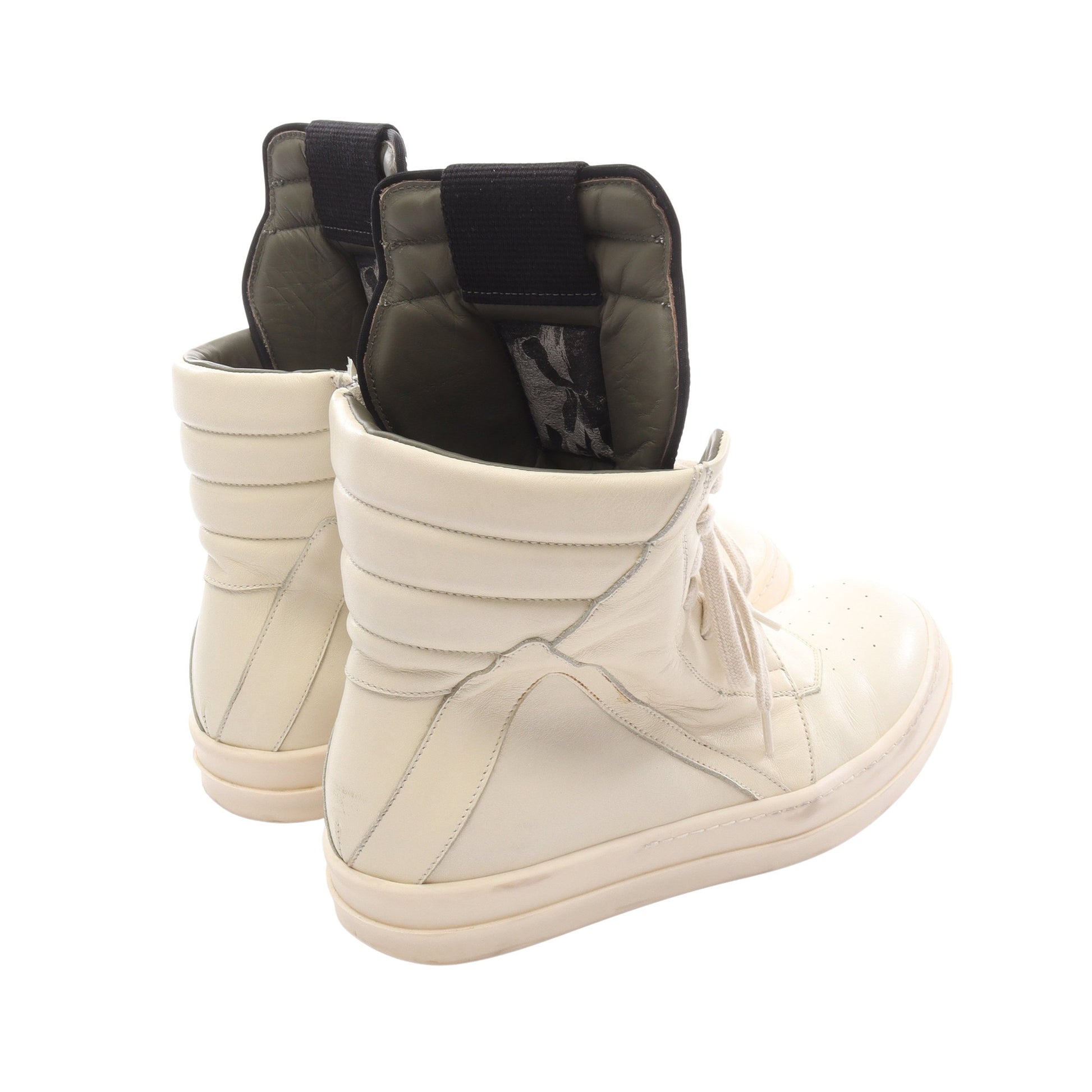 ジオバスケット ハイカットスニーカー レザー アイボリー リックオウエンス シューズ Rick Owens