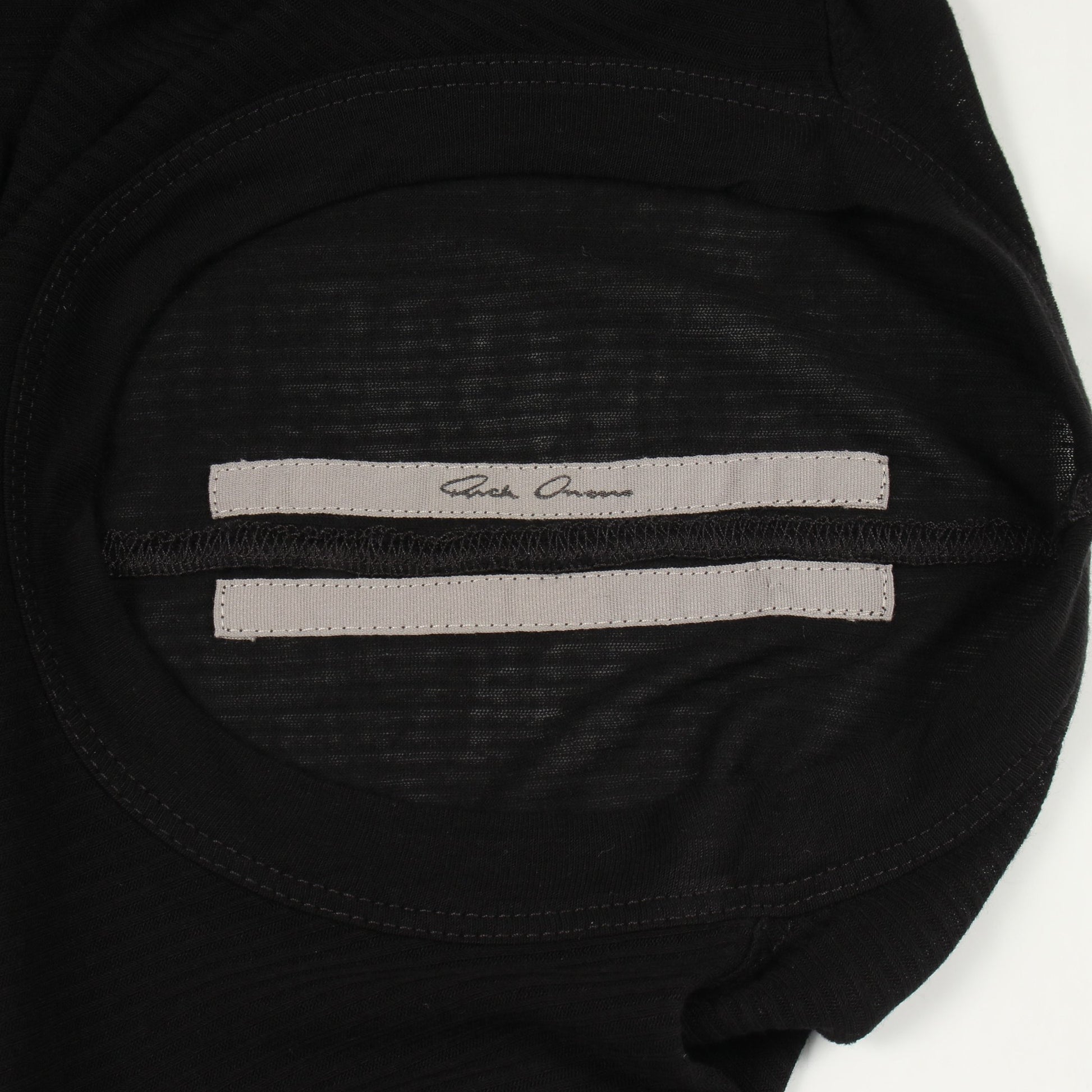リブ ロングスリーブ 長袖Tシャツ ビスコース ブラック リックオウエンス トップス Rick Owens