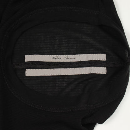 リブ ロングスリーブ 長袖Tシャツ ビスコース ブラック リックオウエンス トップス Rick Owens