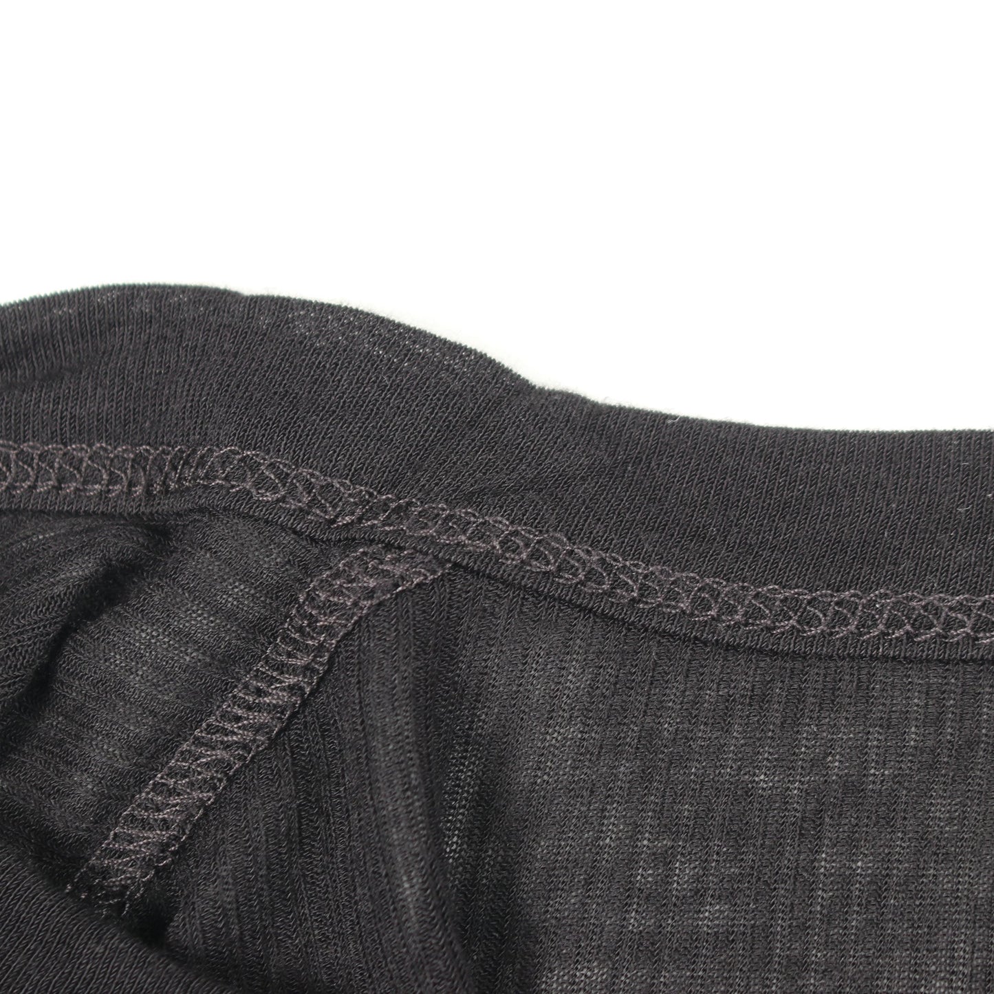 リブ ロングスリーブ 長袖Tシャツ ビスコース ブラック リックオウエンス トップス Rick Owens