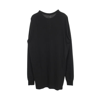 クルーネック 長袖Tシャツ コットン ブラック リックオウエンス トップス Rick Owens