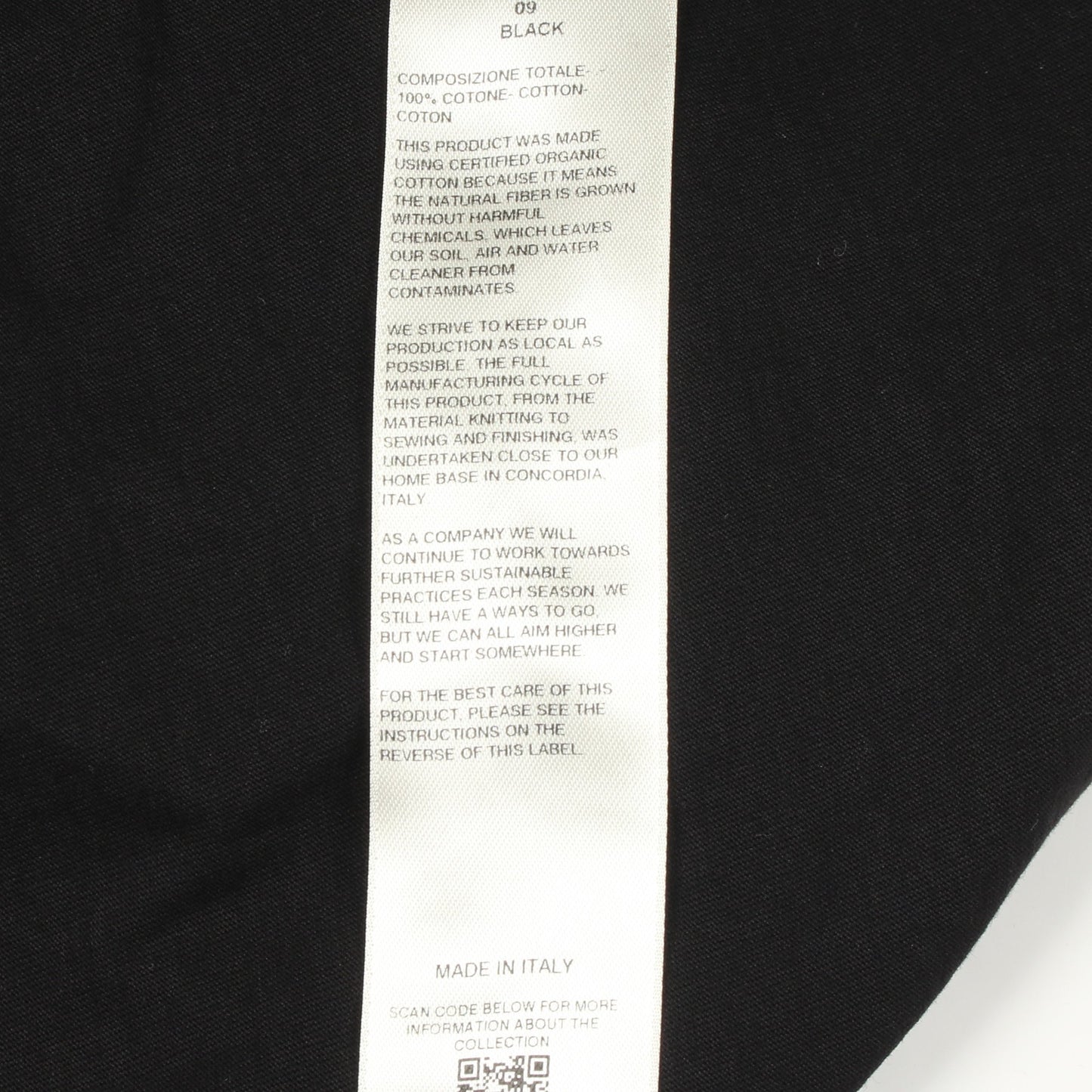 クルーネック 長袖Tシャツ コットン ブラック リックオウエンス トップス Rick Owens
