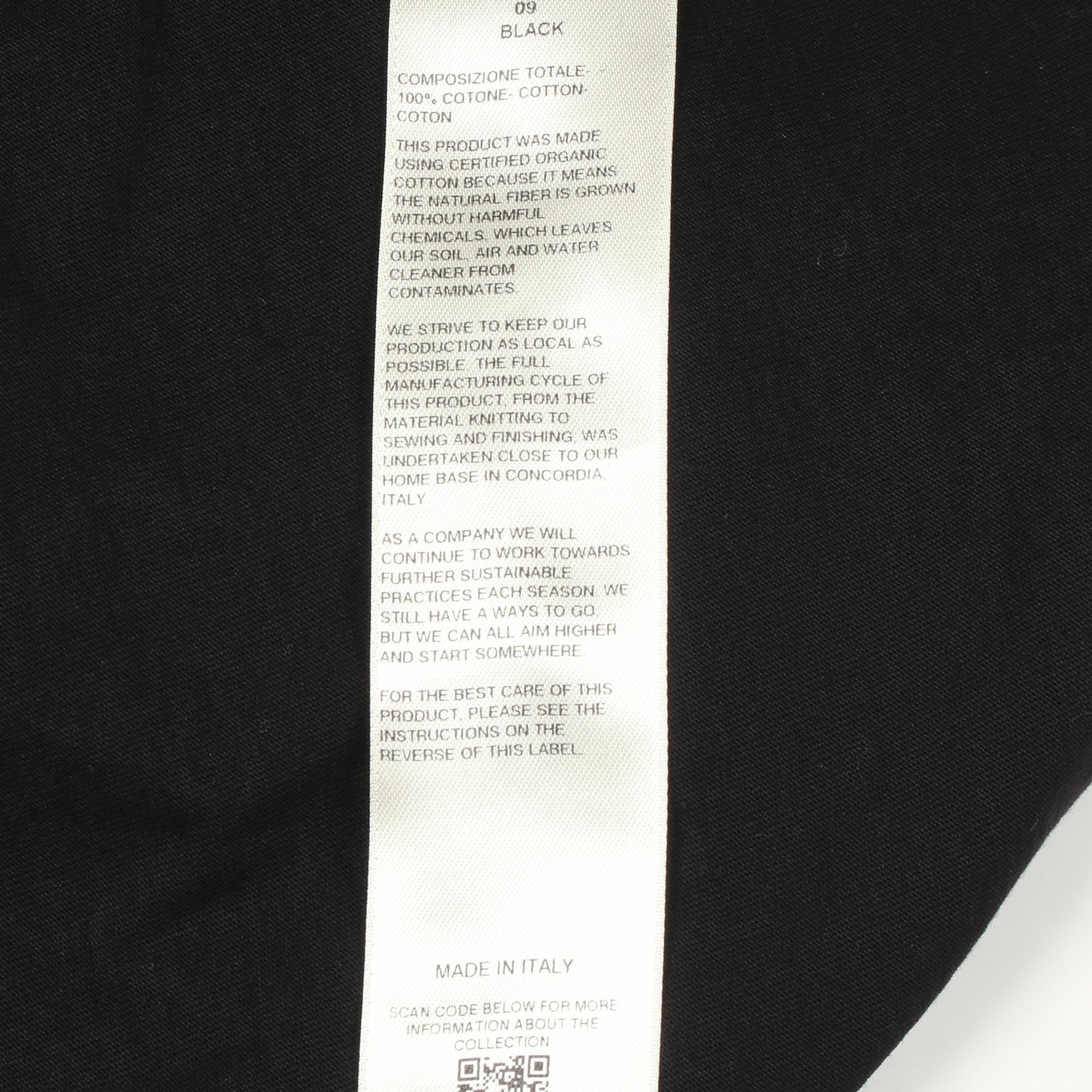 クルーネック 長袖Tシャツ コットン ブラック リックオウエンス トップス Rick Owens
