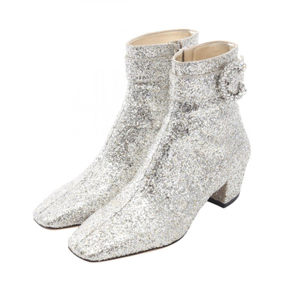 MYAN 45 ビジュー アンクル ブーツ グリッター シルバー ジミーチュウ シューズ JIMMY CHOO