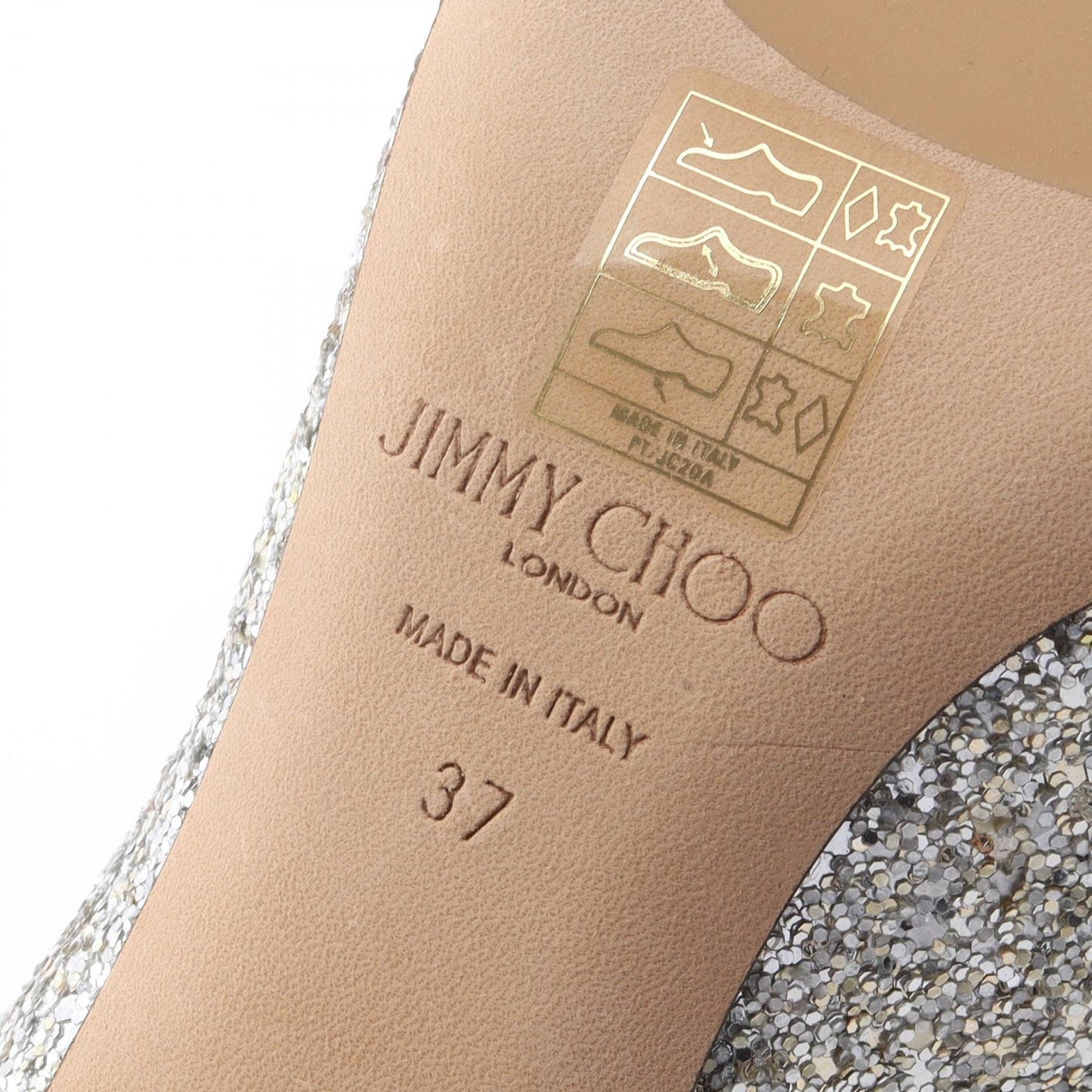 MYAN 45 ビジュー アンクル ブーツ グリッター シルバー ジミーチュウ シューズ JIMMY CHOO