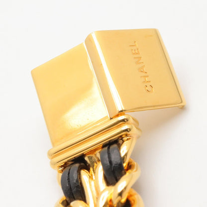 プルミエール S レディース 腕時計 クオーツ GP レザー ブラック シャネル