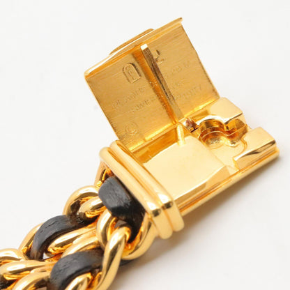 プルミエール S レディース 腕時計 クオーツ GP レザー ブラック シャネル