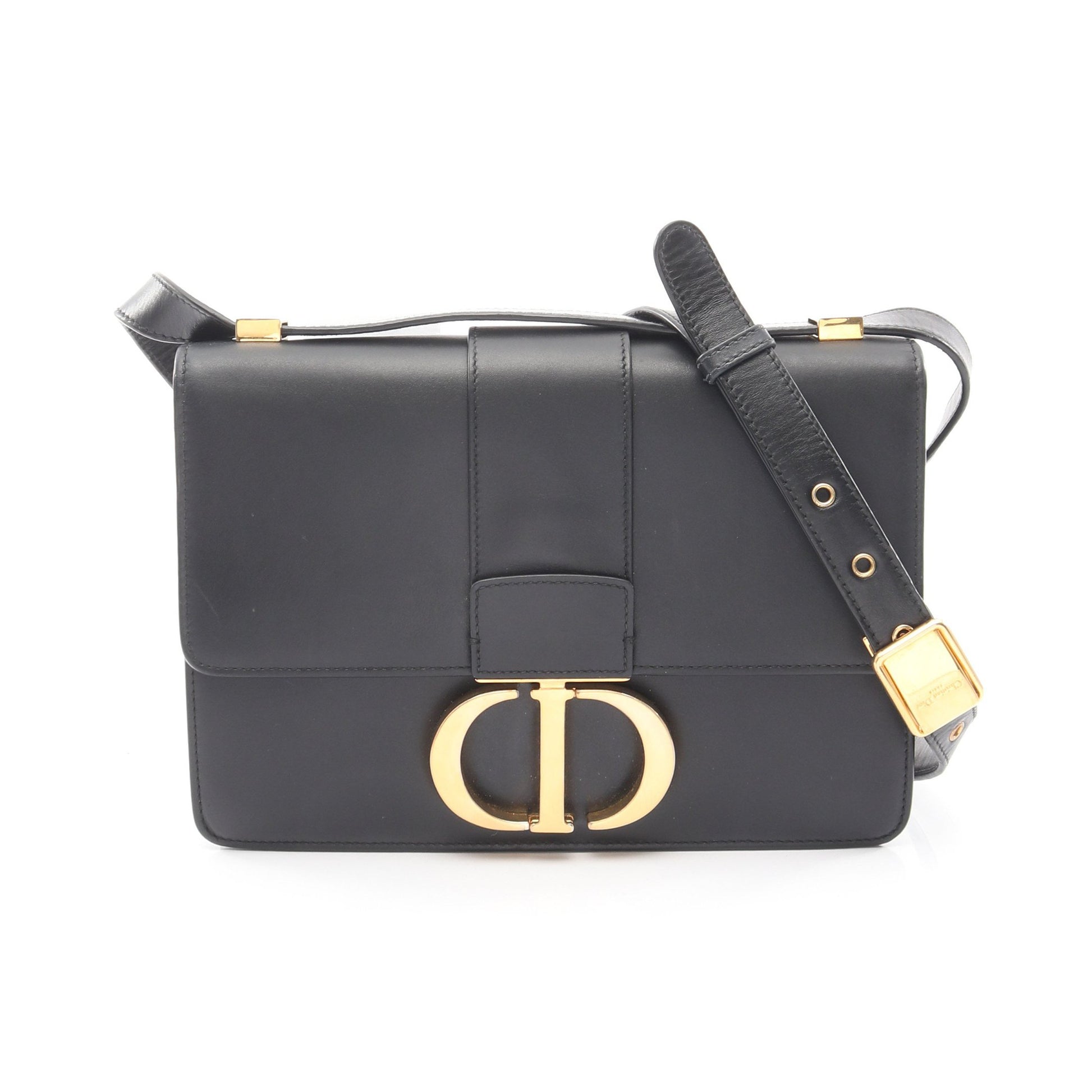 30 MONTAIGNE モンテーニュ ショルダーバッグ レザー ブラック クリスチャンディオール バッグ Christian Dior