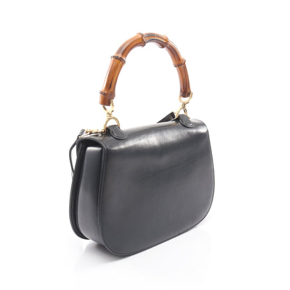 バンブー ハンドバッグ レザー ブラック 2WAY グッチ バッグ GUCCI