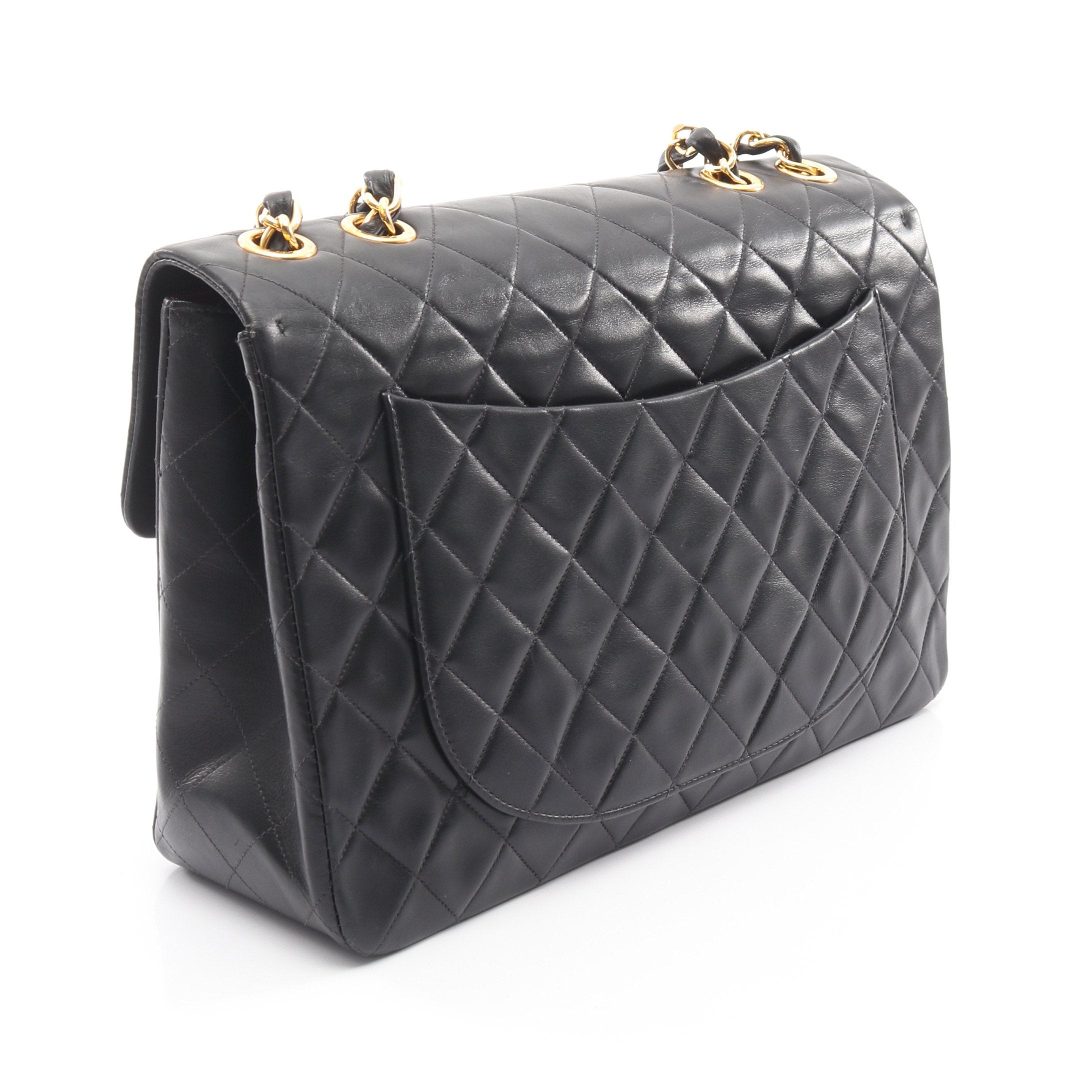 CHANEL ノベルティ　デカデカマトラッセ　ブラック　ゴールド　33 シャネル デカマトラッセ 34cm ラムスキンの買取・質預かり｜大阪の
