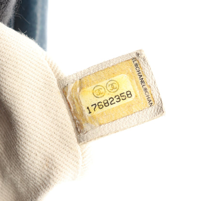 マトラッセ チェーンショルダーバッグ チェーントートバッグ キャビアスキン ブルー シルバー金具 シャネル バッグ CHANEL