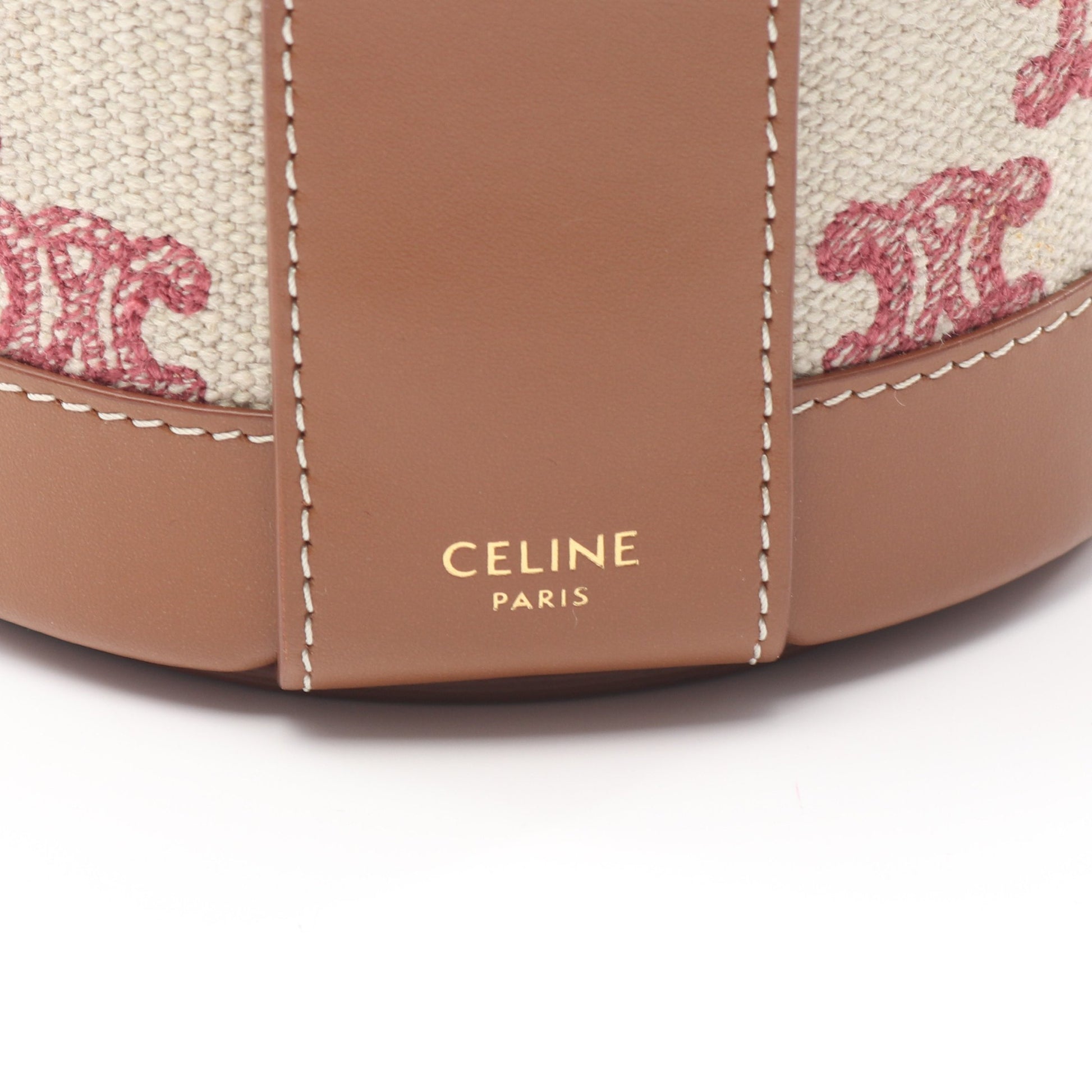 SMALL TAMBOUR タンブール トリオンフ ショルダーバッグ キャンバス レザー アイボリー レッド ライトブラウン セリーヌ バッグ CELINE