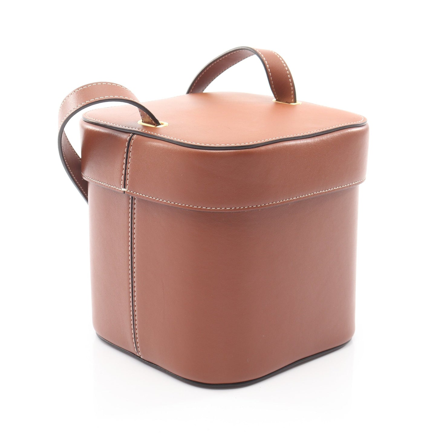 キュイルトリオンフ ミディアム ボックス ショルダーバッグ レザー ブラウン セリーヌ バッグ CELINE